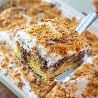 Butterfinger Poke Cake